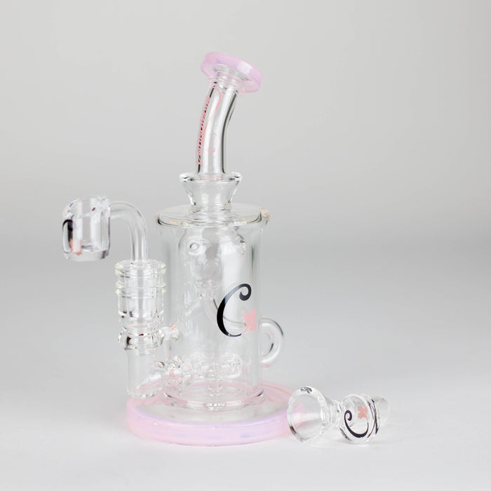 Cannatonik | 7" Glass Bong and Dab Rig Glass Rig Maple Craft Inc Pink