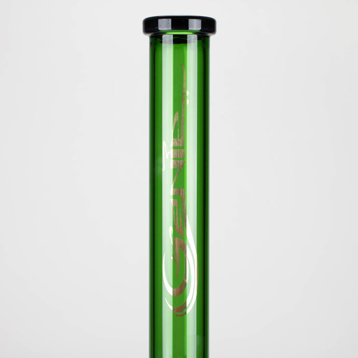 Genie | 18" 7 mm color-tube and clear-bottom beaker water bong [GE3110] Glass Bong ONE