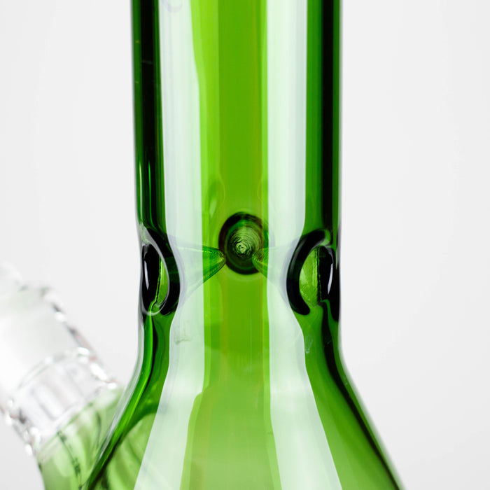 Genie | 18" 7 mm color-tube and clear-bottom beaker water bong [GE3110] Glass Bong ONE
