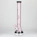 Genie | 18" 7 mm color-tube and clear-bottom beaker water bong [GE3110] Glass Bong ONE Pink