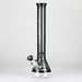 Genie | 18" 7 mm color-tube and clear-bottom beaker water bong [GE3110] Glass Bong ONE Grey