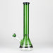 Genie | 18" 7 mm color-tube and clear-bottom beaker water bong [GE3110] Glass Bong ONE