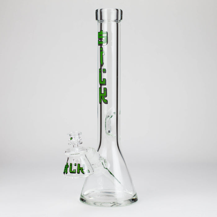 Silk Glass | 17" 10mm Thick Beaker Glass Bong with Accessories – Premium Gift Set Glass Bong Small Biz Distributors Green