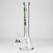 Silk Glass | 17" 10mm Thick Beaker Glass Bong with Accessories – Premium Gift Set Glass Bong Small Biz Distributors Green