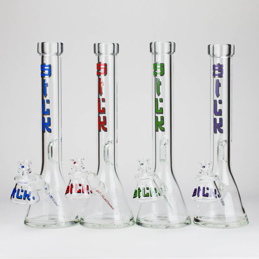 Silk Glass | 17" 10mm Thick Beaker Glass Bong with Accessories – Premium Gift Set Glass Bong Small Biz Distributors