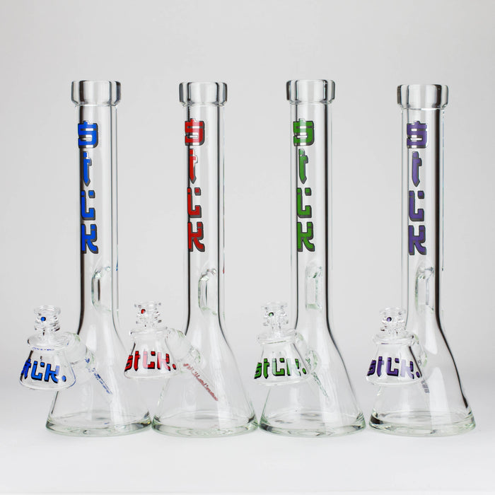 Silk Glass | 17" 10mm Thick Beaker Glass Bong with Accessories – Premium Gift Set Glass Bong Small Biz Distributors