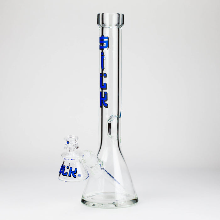 Silk Glass | 17" 10mm Thick Beaker Glass Bong with Accessories – Premium Gift Set Glass Bong Small Biz Distributors Blue