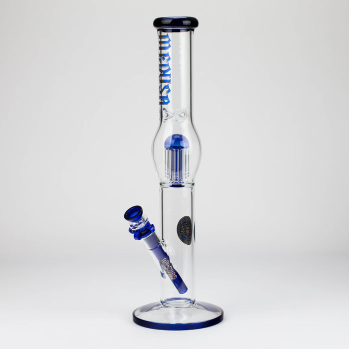 Medusa | 17" 7mm Glass Bubble Tree Perc Glass bong Glass Bong Small Biz Distributors Blue
