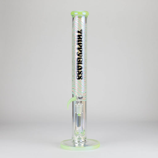 Trippy Glass | 17" Holographic Double Inline Straight Tube Glass Bong Glass Bong Small Biz Distributors