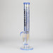 Trippy Glass | 17" Holographic Double Inline Straight Tube Glass Bong Glass Bong Small Biz Distributors Blue