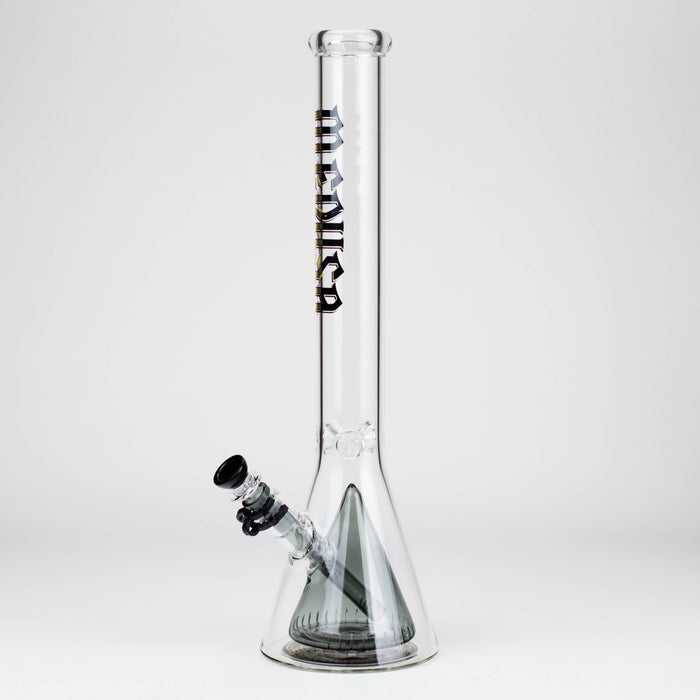 Medusa | 18" Glass Beaker Bong with Cone Perc Glass Bong Small Biz Distributors Black