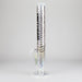 Trippy Glass | 17" Holographic Double Inline Straight Tube Glass Bong Glass Bong Small Biz Distributors White