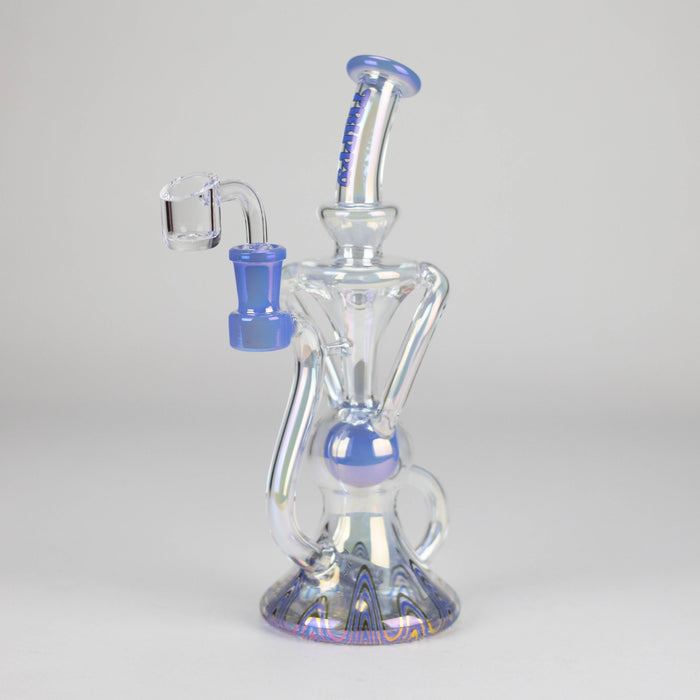 Trippy Glass | Recycler with Banger Glass Rig Small Biz Distributors Blue
