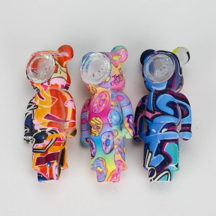 4" Gloomy Bear Hand Pipe [YS-354] Silicone Pipe JJ Distribution