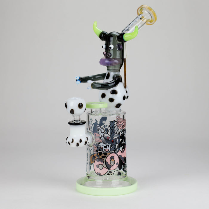 Cheech | 11" The Cow Bong - CHE 333 Glass Bong Smoking Cat Distribution