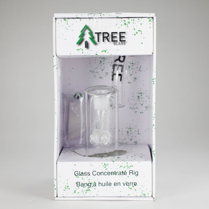 Tree Glass | 9" Glass Rig Cluster Perc with Banger Glass Rig Maq Distributors
