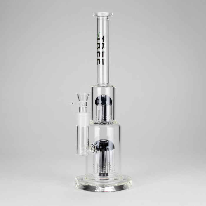 Tree Glass | 15" Double Tree Cake Bong Glass Bong Maq Distributors
