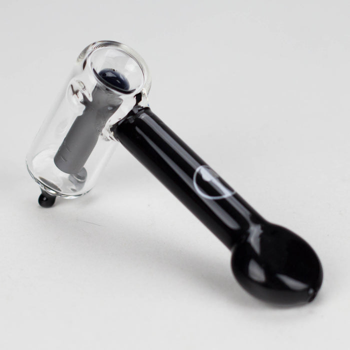 Tree Glass | 4.5" Thin Showerhead Hammer Glass Bubbler Glass Pipe Maq Distributors Black