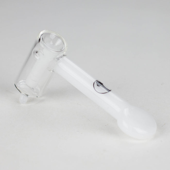 Tree Glass | 4.5" Thin Showerhead Hammer Glass Bubbler Glass Pipe Maq Distributors White
