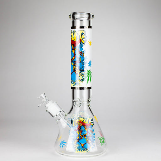 14" 7 mm Glass Bong With Pirate Design Glass Bong 777 Smoke