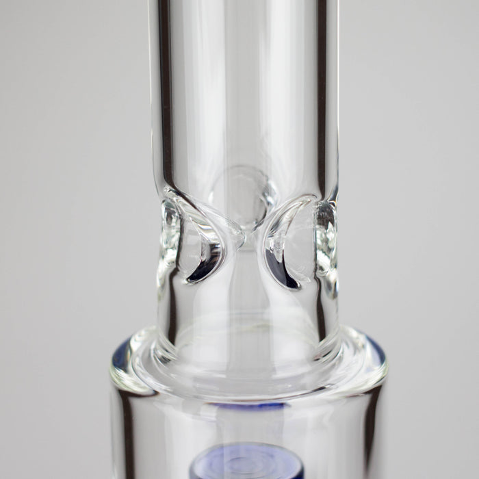 15" Color accented glass water bong with Double Perc Glass Bong 777 Smoke
