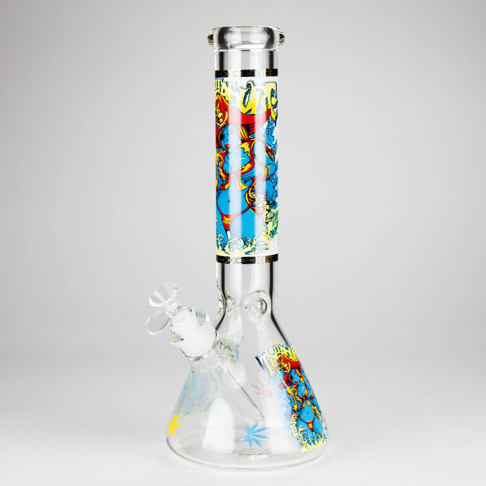 14" 7 mm Glass Bong With Pirate Design Glass Bong 777 Smoke Design1