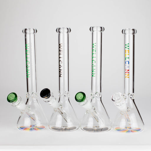 WellCann | 11" Beaker Glass Bong Glass Bong Smoking Cat Distribution