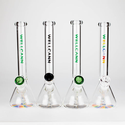 WellCann | 11" Beaker Glass Bong Glass Bong Smoking Cat Distribution
