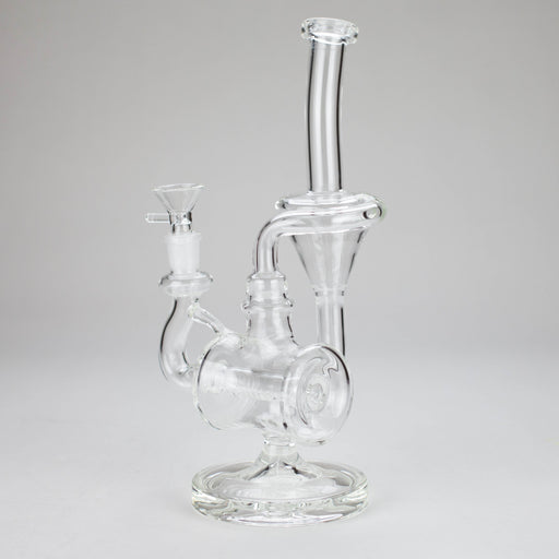 11″ Clear Recycler Glass Bong with inline diffuser [C8032] Glass Bong Canadian Distributor