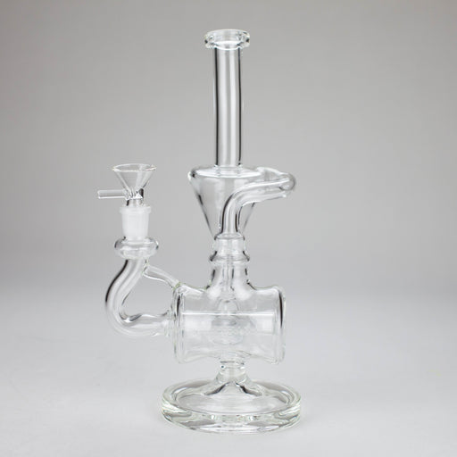 11″ Clear Recycler Glass Bong with inline diffuser [C8032] Glass Bong Canadian Distributor