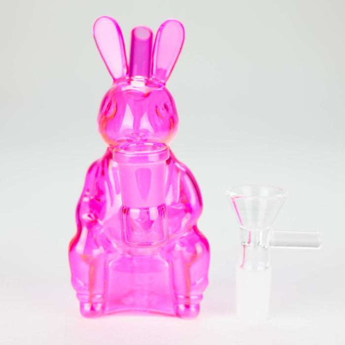 6″ Pink Bunny Soft Glass Bong [HL011] Glass Bong Canadian Distributor