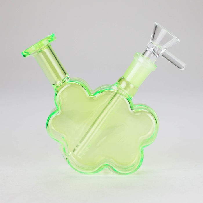 4″ Green Flower Soft Glass Bong [TX216] Glass Bong Canadian Distributor