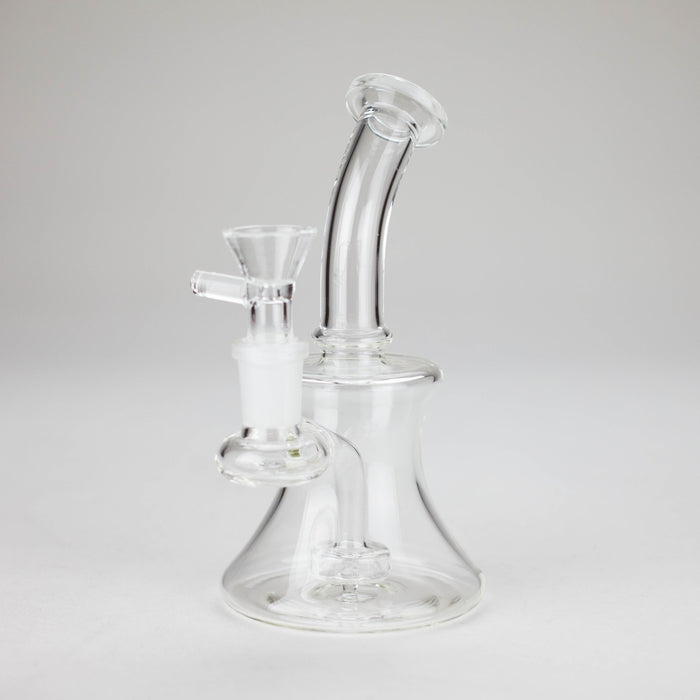 6″ Clear Glass Bong with water diffuser [DCK-017] Glass Bong Canadian Distributor