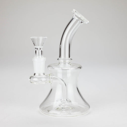 6″ Clear Glass Bong with water diffuser [DCK-017] Glass Bong Canadian Distributor