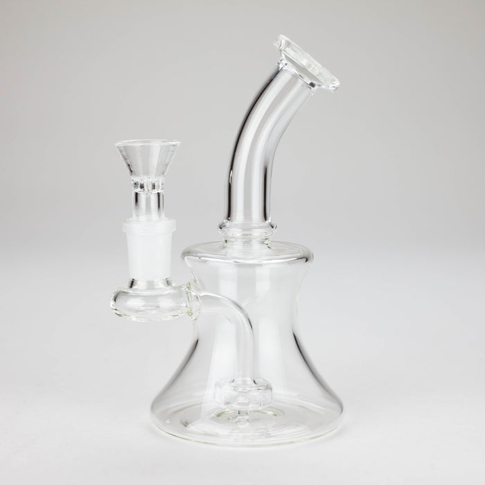 6″ Clear Glass Bong with water diffuser [DCK-017] Glass Bong Canadian Distributor