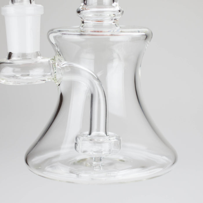 6″ Clear Glass Bong with water diffuser [DCK-017] Glass Bong Canadian Distributor
