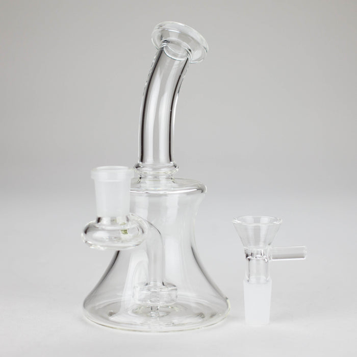 6″ Clear Glass Bong with water diffuser [DCK-017] Glass Bong Canadian Distributor