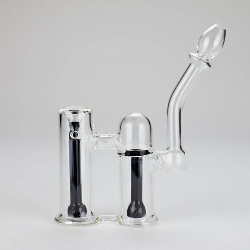 6″ Clyde Bubbler – Dual Chamber Glass Bong [DCK-018] Glass Bong Canadian Distributor