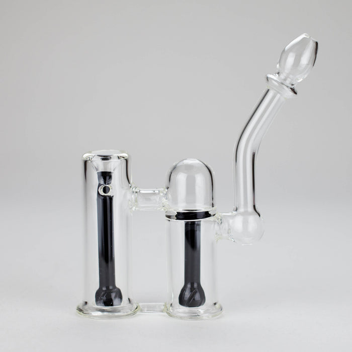 6″ Clyde Bubbler – Dual Chamber Glass Bong [DCK-018] Glass Bong Canadian Distributor