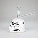 7.35" Evil Face Ceramic Bong – Helmet-Inspired Retro Design [ES086WP] Ceramic Bong Canadian Distributor