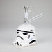 7.35" Evil Face Ceramic Bong – Helmet-Inspired Retro Design [ES086WP] Ceramic Bong Canadian Distributor