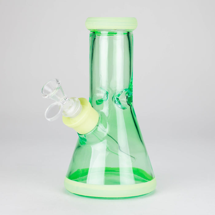 8" Soft glass beaker water bong [M08002] Glass Bong Canadian Distributor Green