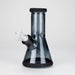 8" Soft glass beaker water bong [M08002] Glass Bong Canadian Distributor Black
