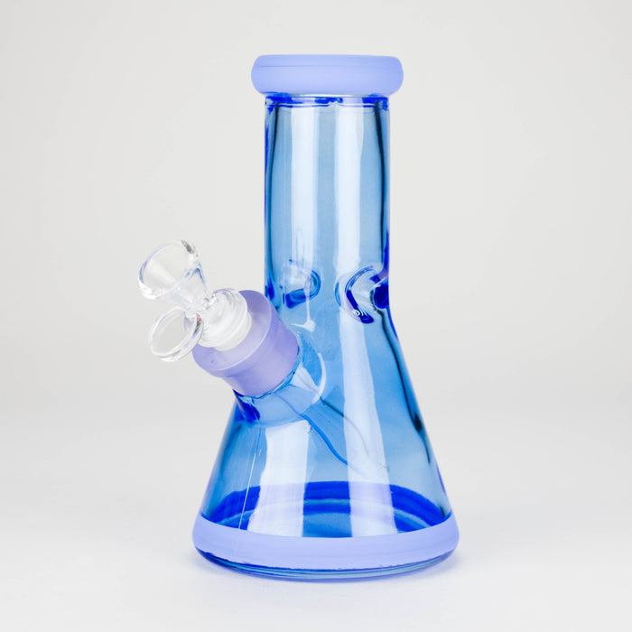 8" Soft glass beaker water bong [M08002] Glass Bong Canadian Distributor Blue