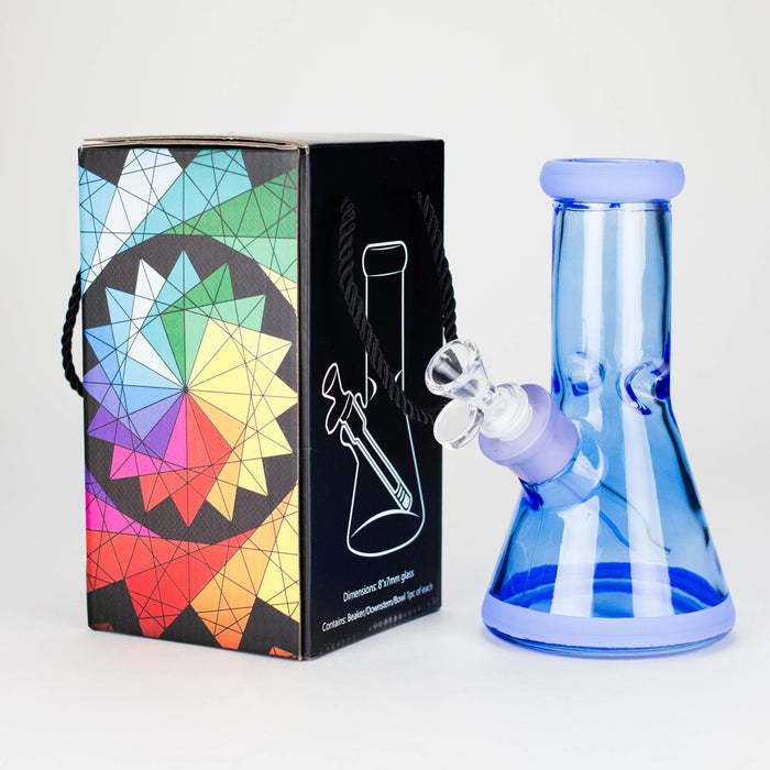 8" Soft glass beaker water bong [M08002] Glass Bong Canadian Distributor
