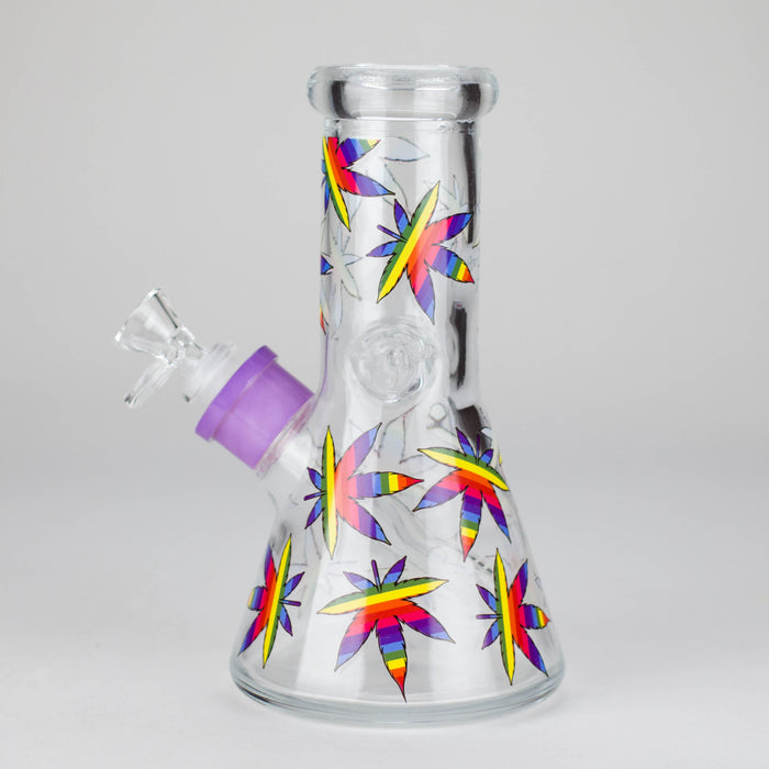 8" Soft glass beaker water bong [M08407] Glass Bong Canadian Distributor