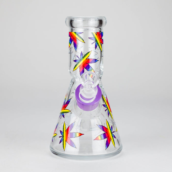 8" Soft glass beaker water bong [M08407] Glass Bong Canadian Distributor
