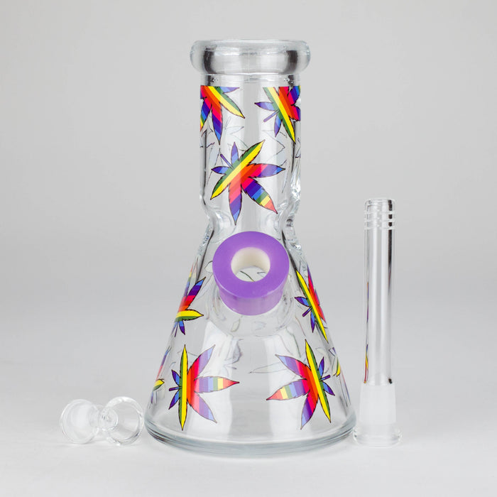 8" Soft glass beaker water bong [M08407] Glass Bong Canadian Distributor