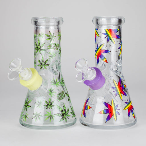 8" Soft glass beaker water bong [M08407] Glass Bong Canadian Distributor