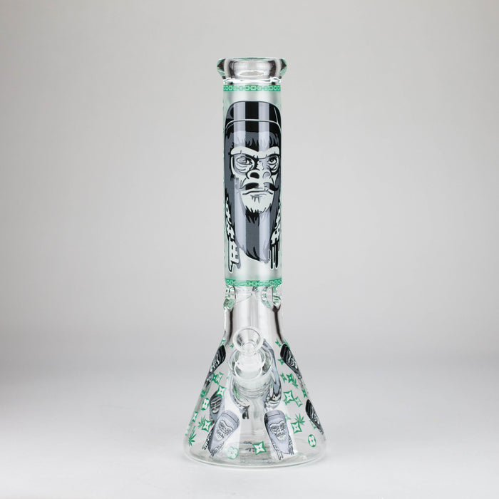 13″ 7mm Glass Beaker Bong [DCK-019] Glass Bong Canadian Distributor Green